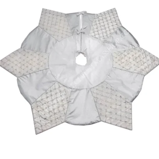 Christmas Tree Skirt Criss/Cross silver Ã¸ 1,40 cm