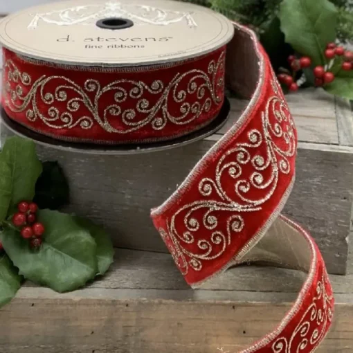 D. Stevens Velvet Mini Swirl Ribbon