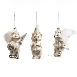 Furry Ski Fox Ornament 3 Assorted TR 28249