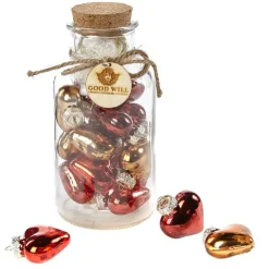 Glass Antique Heart Ornament in Bottle MC 18130
