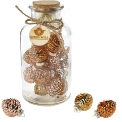Glass Pinecone Ornament in Bottle MC 18135