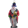 Glass Santa Holding Big Ben Ornament TR 17657