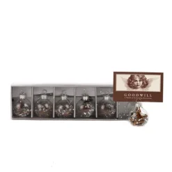 Glass Snowy Twig Cardholder Box 6 P 36648