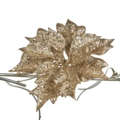 Glitter Poinsettia On Clip A 56225