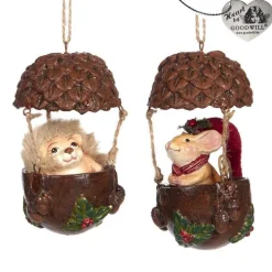 Goodill Belgium 2020 B 94514 Mouse Hedgehog In Acorn Balloon 2 Assorted