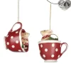Goodill Belgium 2020 B 93151 Woodland Tea Party Mouse In Dotted Cup 2 Assorted
