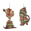 Goodill Belgium 2020 TR 25249 Glittered Xmas Squirrel Raccoon 2 Assorted