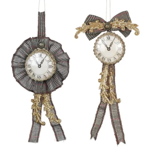 Goodwill Belgium J 63055 ROYAL TART.HOUNDST.CLOCK ORN ASS/2 BRWN 21CM