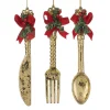Goodwill Belgium PL 52424 Glittered Xmas Soon Knife Fork 3 Assorted