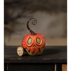Green Apple With Orange Poison Ornament Mini