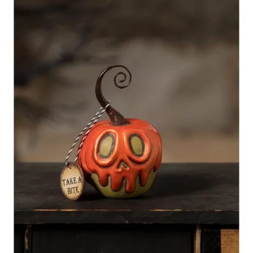 Green Apple With Orange Poison Ornament Mini