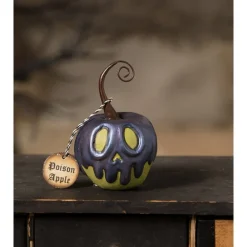 Green Apple With Purple Poison Ornament Mini