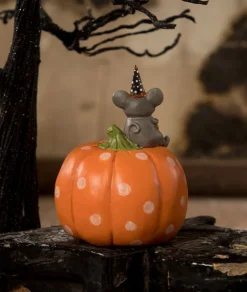 Halloween Mouse On Pumpkin MA2077 Bethany Lowe