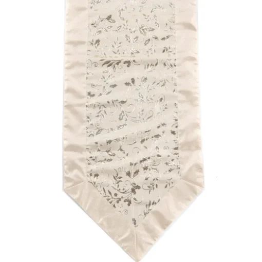 Holly Berry Table Runner Cream L 20259