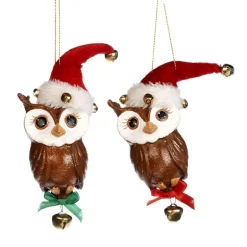 Jingle Owl Ornament 2 Assorted B 97467