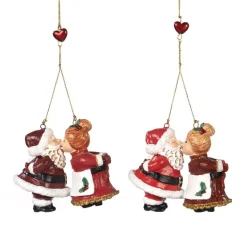 Kissing Mr and Mrs Claus 2 Assorted B 96758