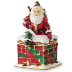 K&K Interiors 53167A - Santa Claus Hinged Jewelry Box