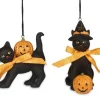 KL7552 Bethany Lowe Black Cat Ornament 2 Assorted