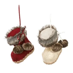 Knitted Boot Ornament 2 Assorted TR 27466