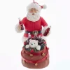 Kurt Adler 5.75" Coke Santa With Polar Bear In Sack CC9202