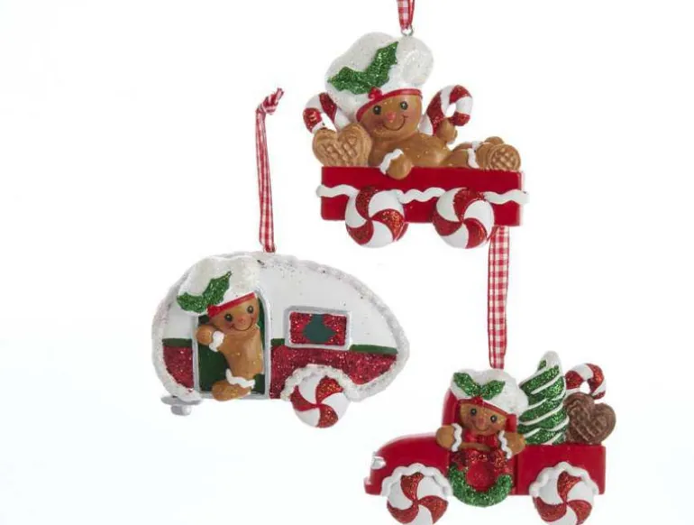 Kurt Adler H5552 Gingerbread Wagon Rv Pickup Truck3 Assorted
