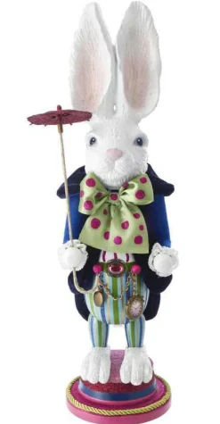 Kurt Adler HA0382 Hollywood White Rabbit Nutcracker