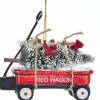 Kurt Adler NB1449 Noble Gems Glass Red Wagon Orn