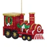 Kurt S. Adler NYC D2343 Red Train Ornament with Glitter