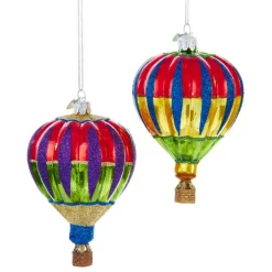 Kurt S. Adler NYC NB1082 Noble Gems Hot Air Baloon 2 Assorted