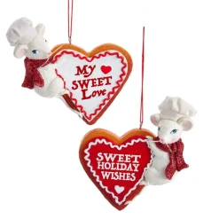 Kurt S. Adler NYC T2194 Mouse Chef with Cookie 2 Assorted