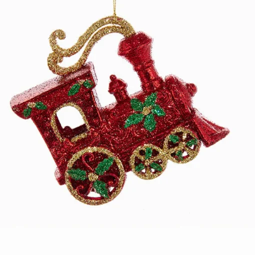 Kurt S. Adler NYC T2116 Red/Green/Gold Train Ornament