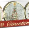 Laminated Coaster Santa Box G 43151