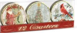 Laminated Coaster Santa Box G 43151