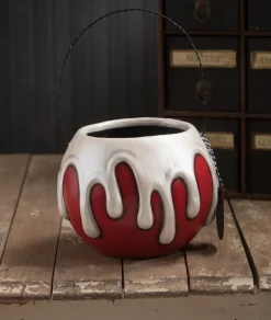 Large Red Apple With White Poison Bucket LA1388 Bethany Lowe