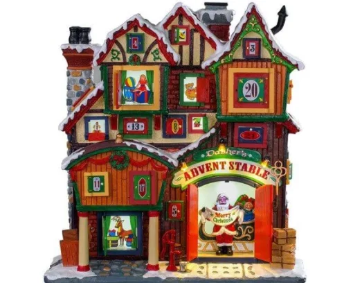 Lemax Dasher Advent Stable 95569 - Lemax Facade Collection