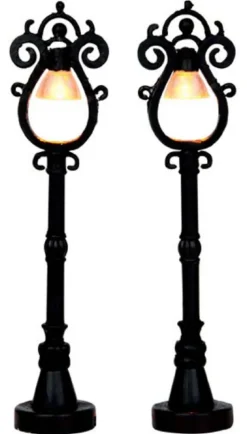 Lemax Parisian Street Lamp Set Of 2 44757 Lemax Light Accessories