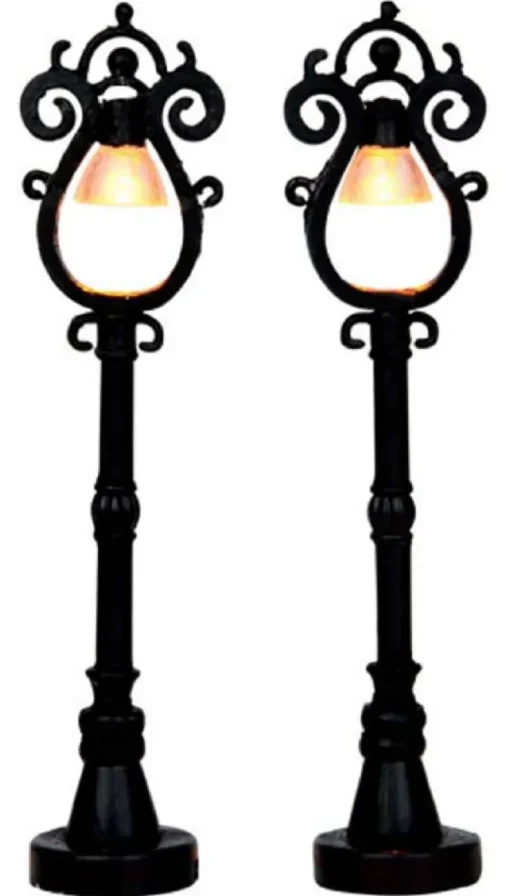 Lemax Parisian Street Lamp Set Of 2 44757 Lemax Light Accessories
