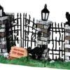 Lemax Spooky Iron Gate And Fence, Set Of 5 34606 Lemax Spooky Town
