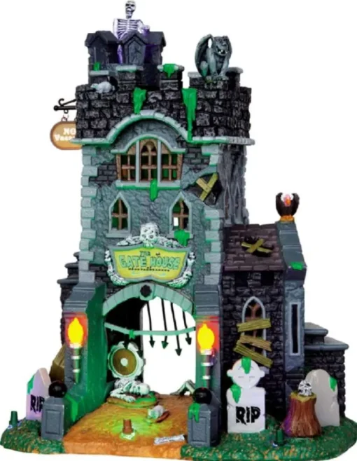 Lemax The Gate House At Haunted Meadows, With 4.5V Adaptor 45663 Lemax Spooky Town