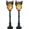 Lemax Village 2021 Gargoyle Lamp Post, Set Of 2 14829