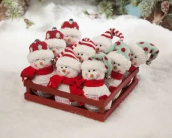 LM8177 Bethany Lowe Crate Of Snowmen Set of 9