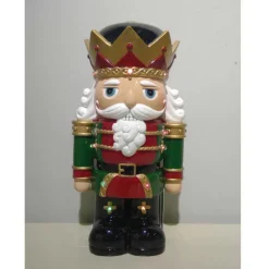 Nutcracker small poly Red and Green-Battery-LED 185522