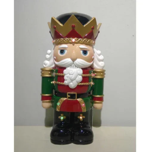Nutcracker small poly Red and Green-Battery-LED 185522