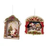 Paper 3D Santa Scene Ornament 2 Assorted TR 27035