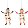 Playing Card Boy Ornament 2 Assorted Alice in Wonderland B96416