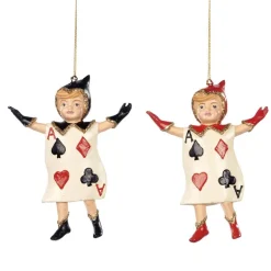 Playing Card Boy Ornament 2 Assorted Alice in Wonderland B96416