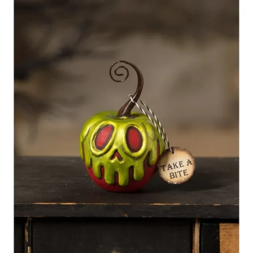 Red Apple With Green Poison Ornament Mini - Bethany Lowe LA2054
