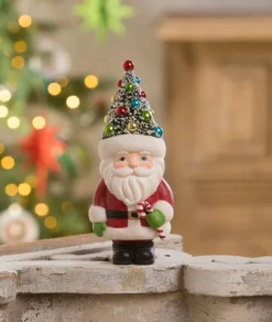Retro Santa with Candy Cane and Tree Hat TL2370 Bethany Lowe
