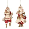 Santa with Stick and Toys Ornament 2 Assorted TR 27165