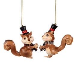 Sir Squirrel Ornament 2 Assorted B 96055